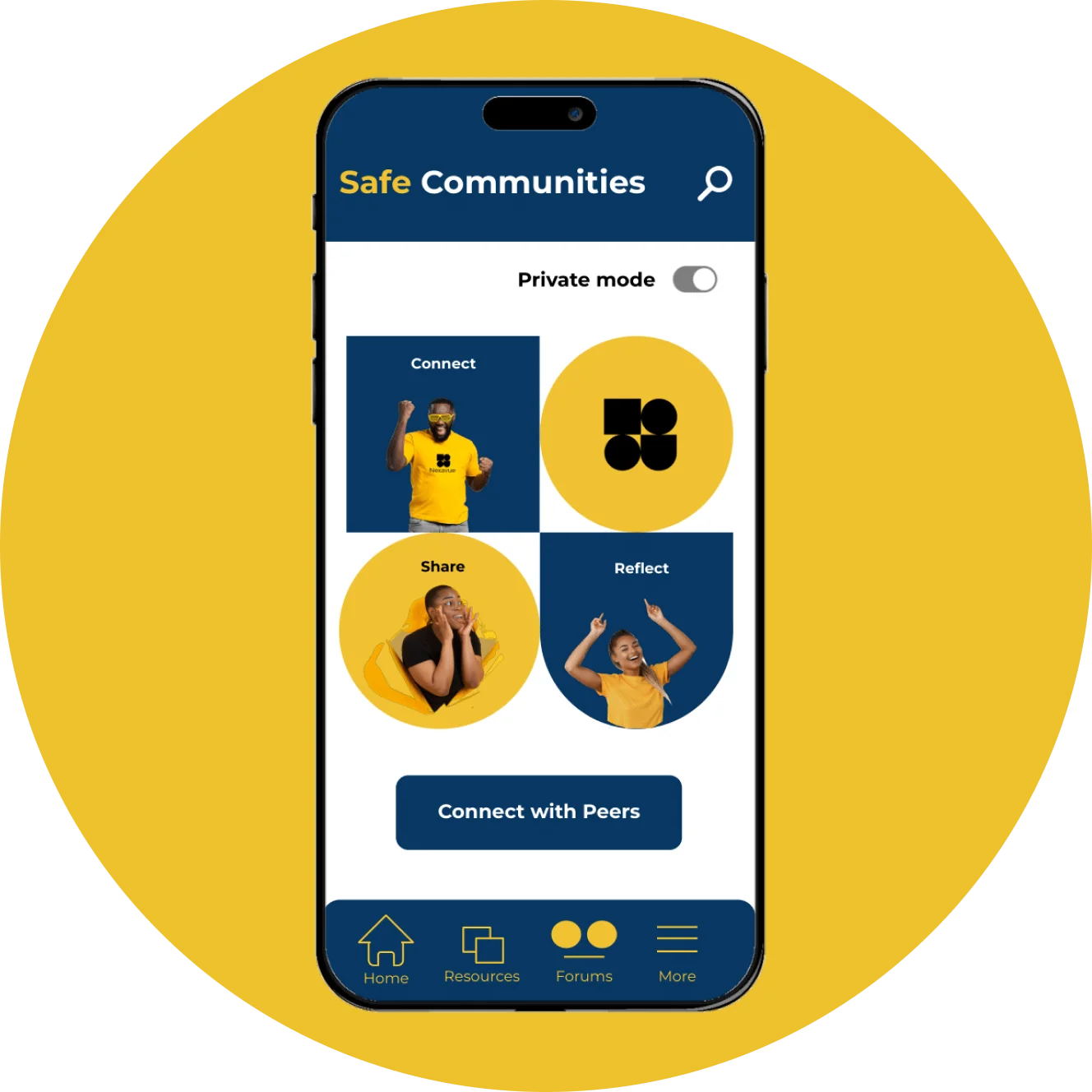 Nexavue App Safe Communities Page